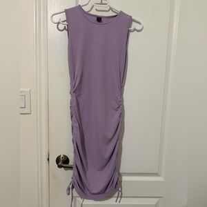 SHEIN Lavender Sleeveless Ruched Side Maxi Dress